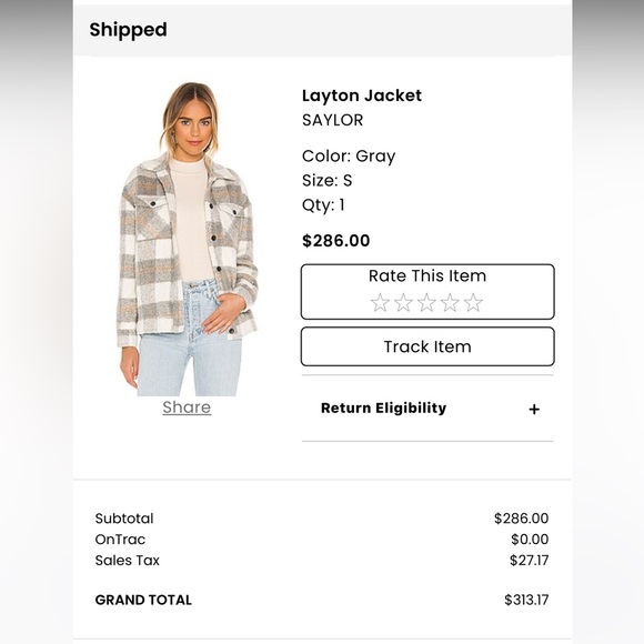 SAYLOR Layton Jacket in Gray Size Small - Picture 3 of 4
